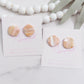 Blush Marble Clay Stud Earrings