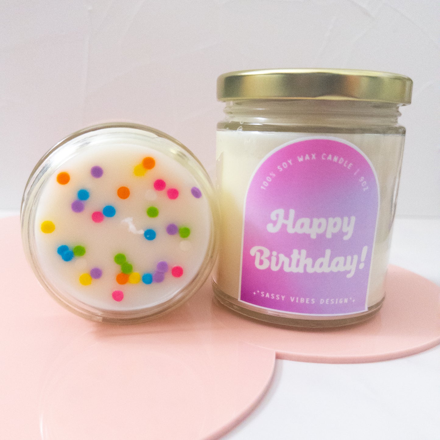 Happy Birthday Confetti Cake Candle