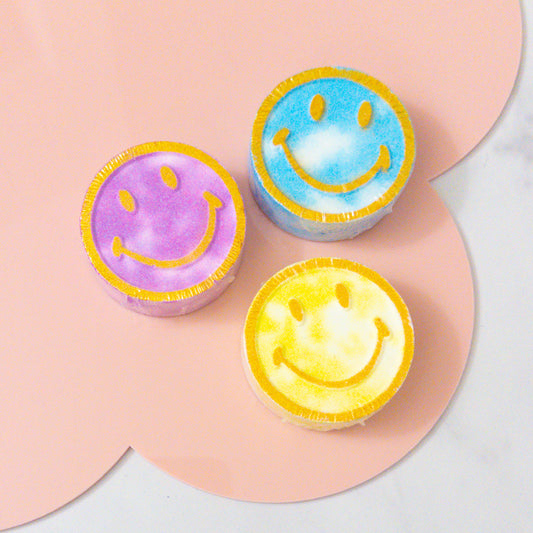 3 Pack Happy Face Shower Steamers Lemongrass Rosemary Lavender Scents