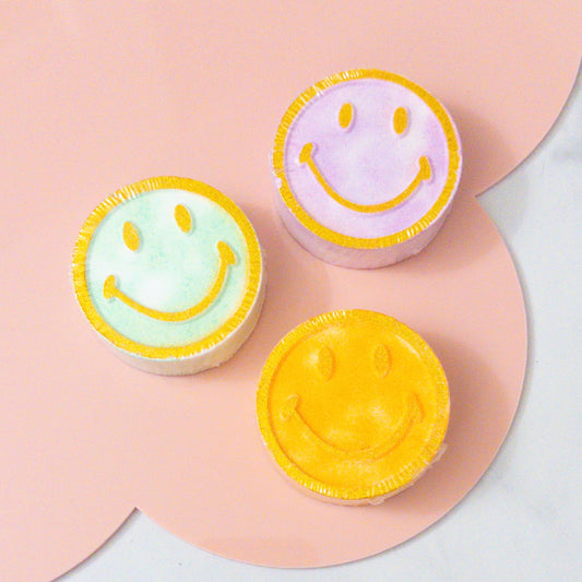 3 Pack Happy Face Shower Steamers Rose Ocean Vanilla Scents