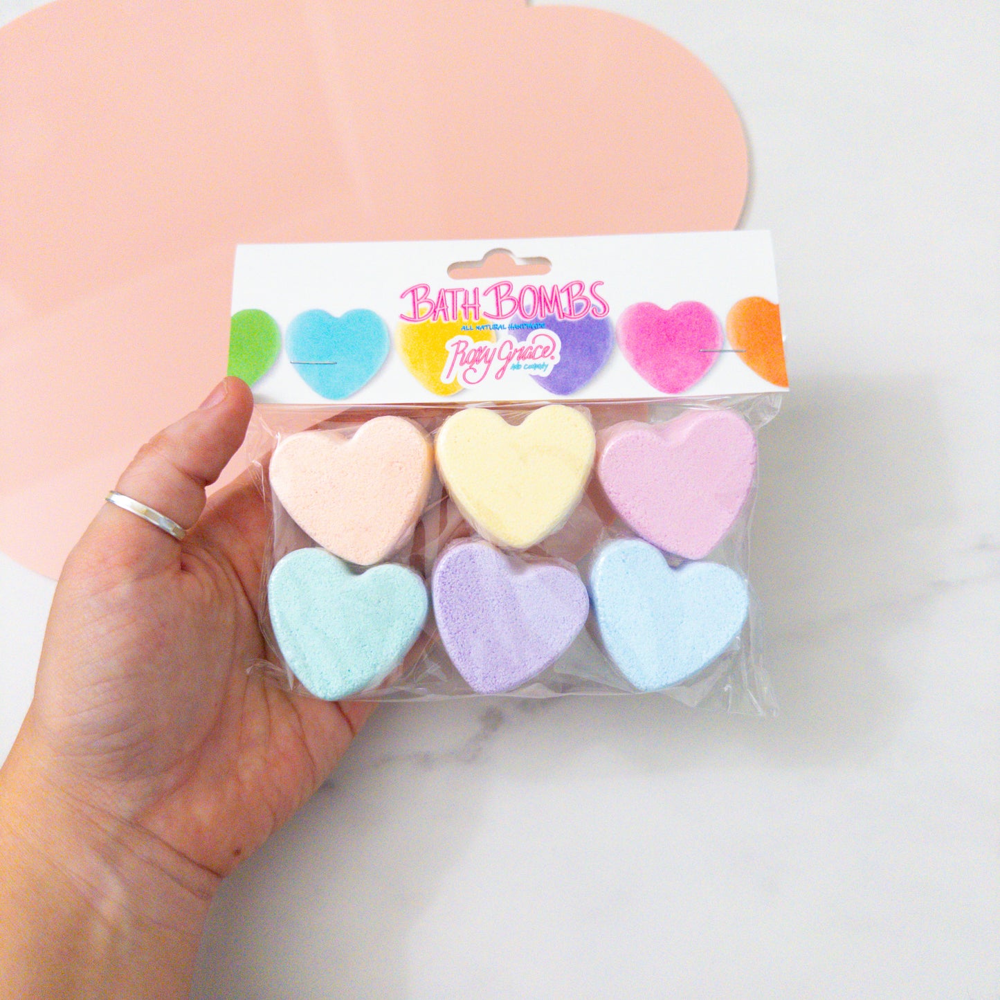 Mini Heart Bath Bomb Set of 6