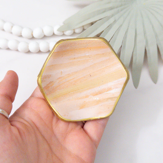 Blush Marble Clay Ring Bowl