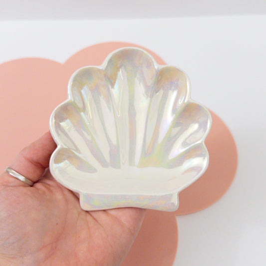 Iridescent Seashell Ring Dish