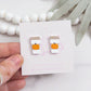 Pumpkin Spice Latte Acrylic Stud Earrings