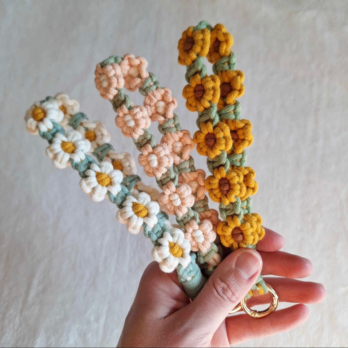 Flower Macrame Keychain