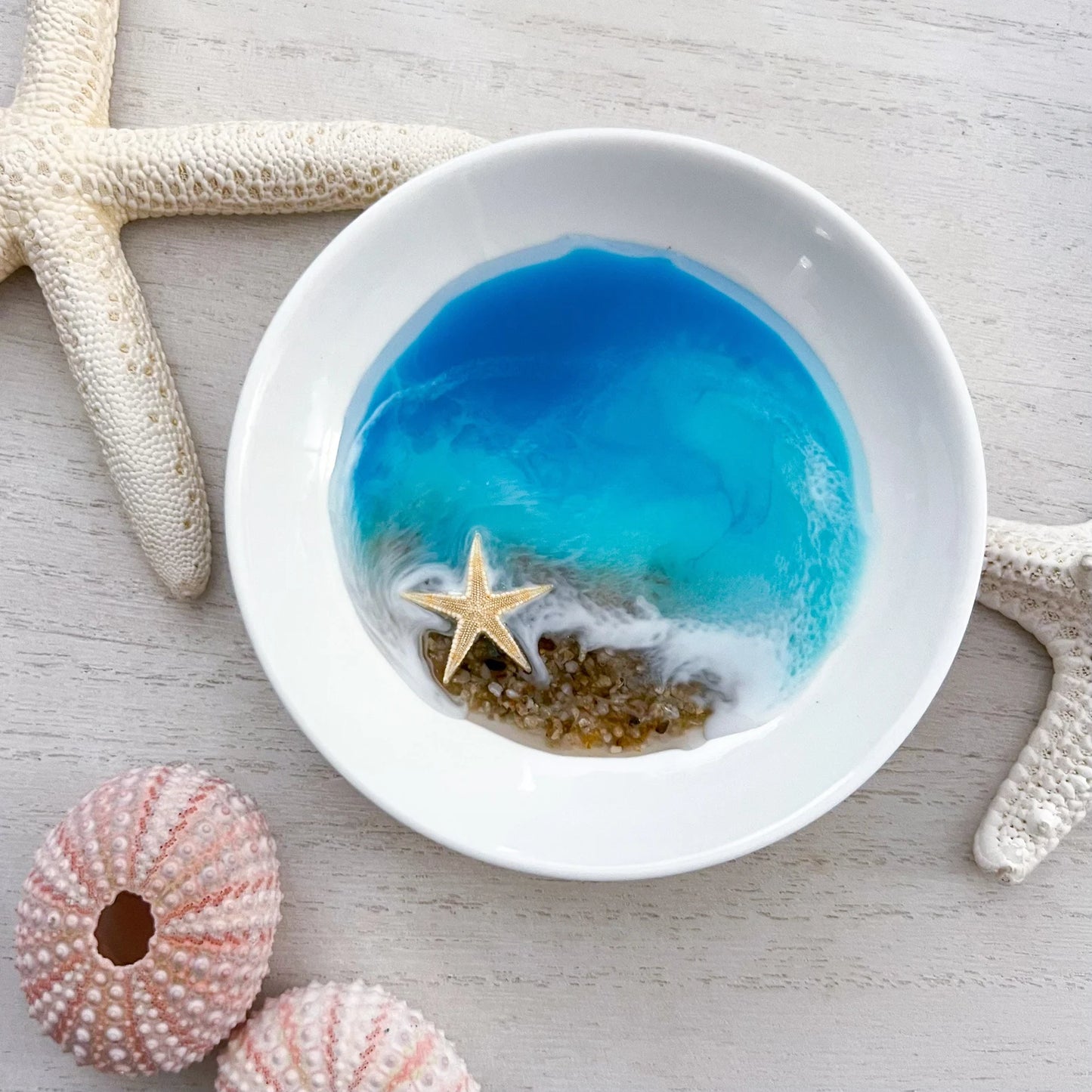 Handmade Beach Resin Ring Bowl