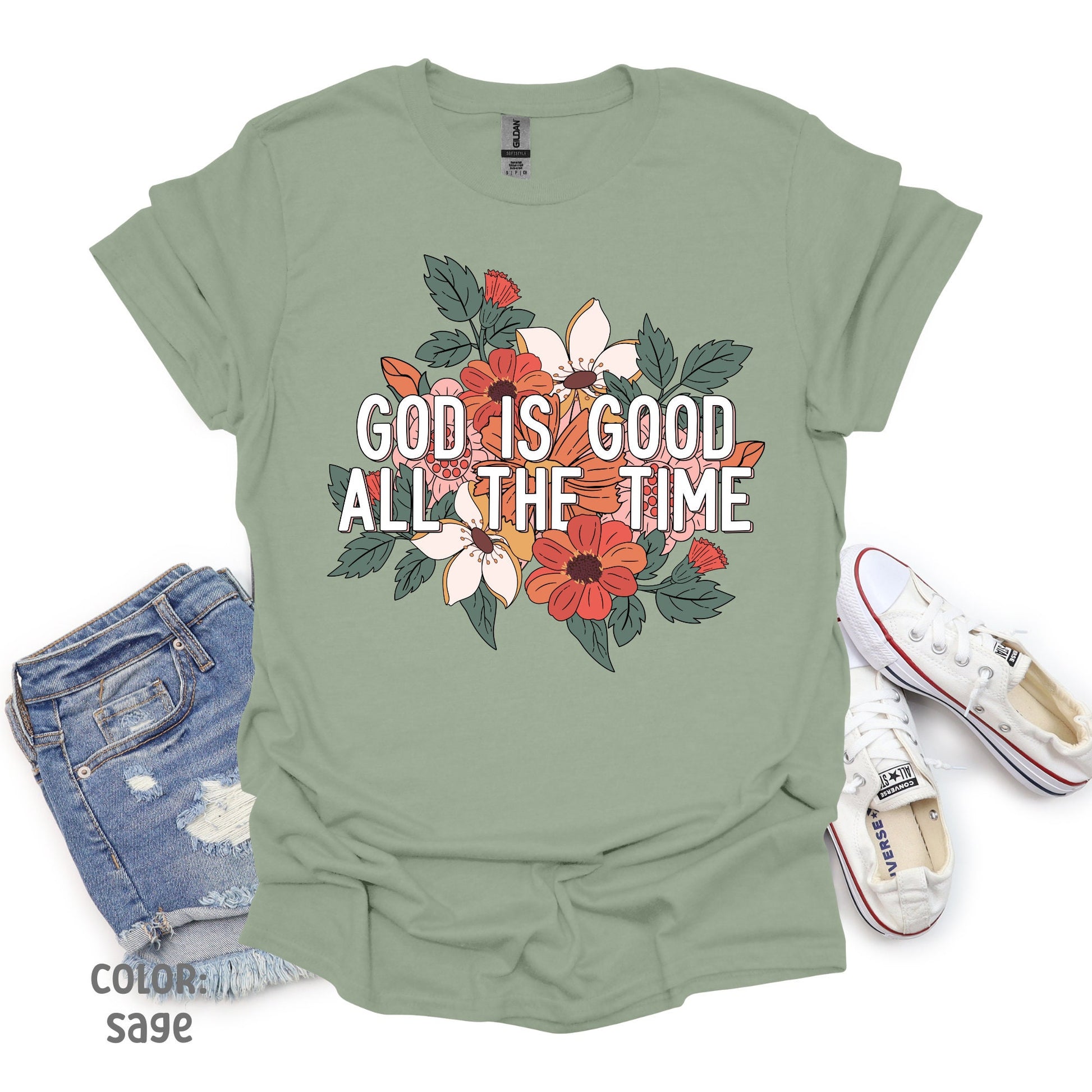 God is Good Shirt | Christian Shirt Floral Shirt Faith Based Shirt Jesus Shirt Bible Verse Shirt Christian Clothes Wild Flower God Shirt