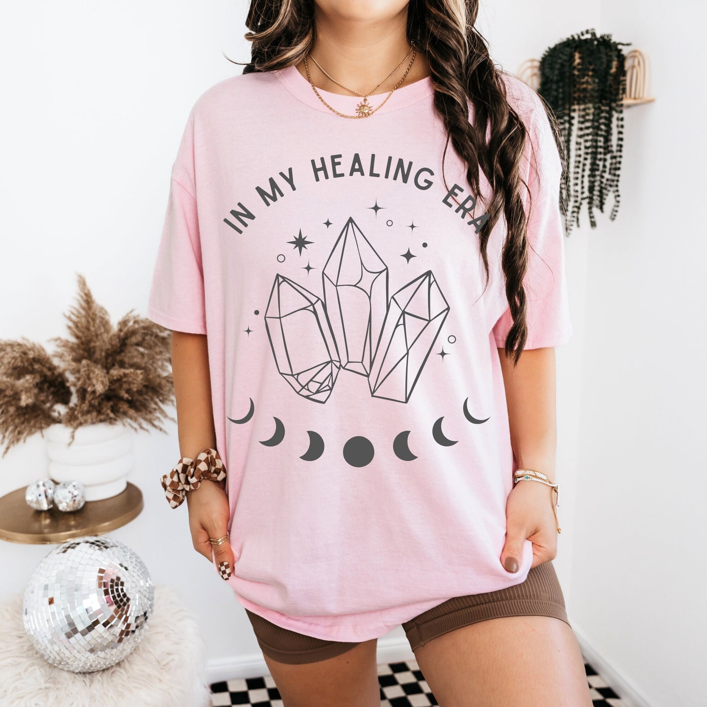 In My Healing Era Moon Phase Shirt | Mystical Shirt Crystal Shirt Crystal Lover Gift Self Care Shirt Mental Health Shirt Spiritual Shirt