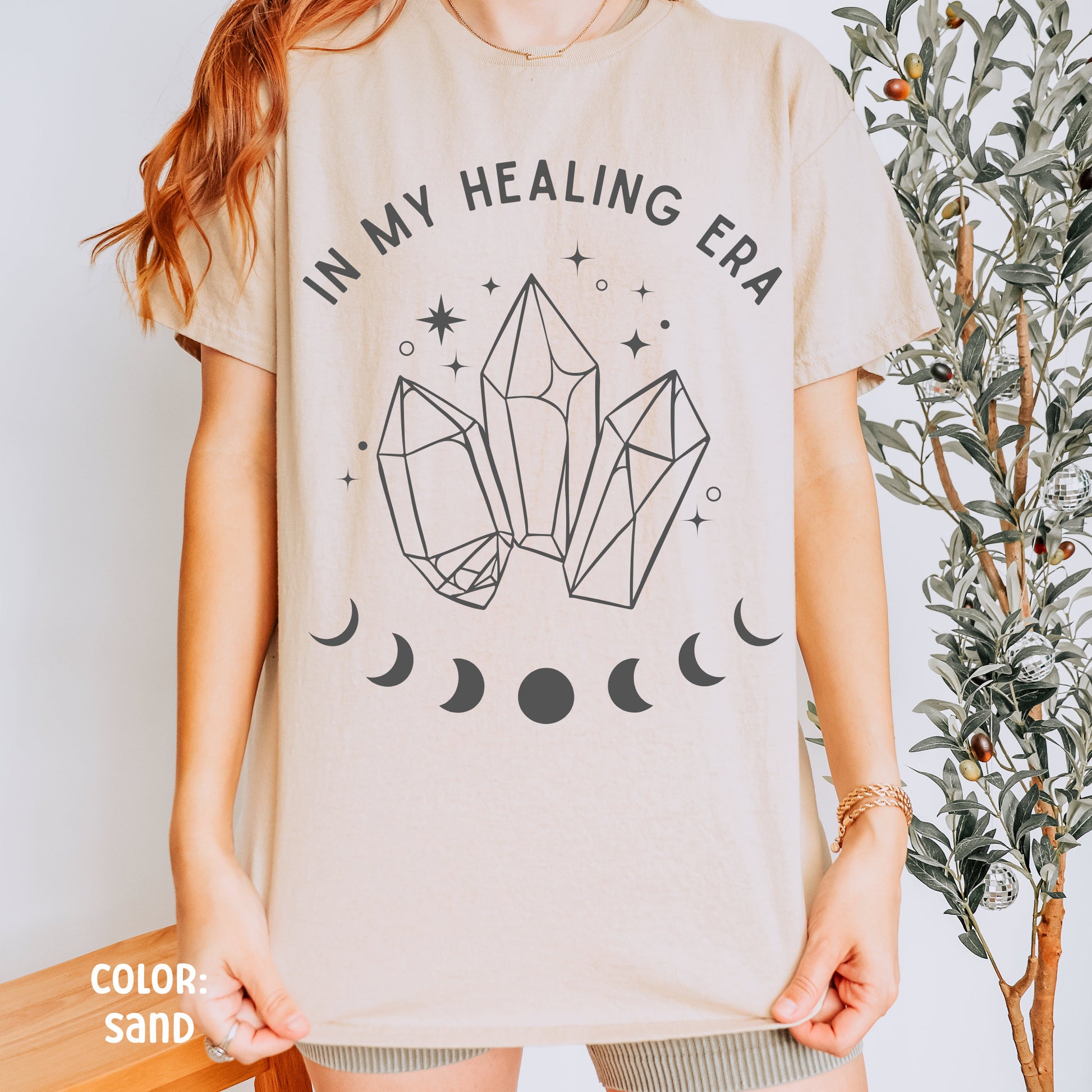 In My Healing Era Moon Phase Shirt | Mystical Shirt Crystal Shirt Crystal Lover Gift Self Care Shirt Mental Health Shirt Spiritual Shirt