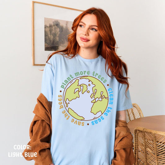 Earth Day Shirt | Save the Planet Shirt Save the Ocean Shirt Earth Lover Shirt Coconut Girl Ocean Beach Shirt Preppy Shirt Summer Shirts