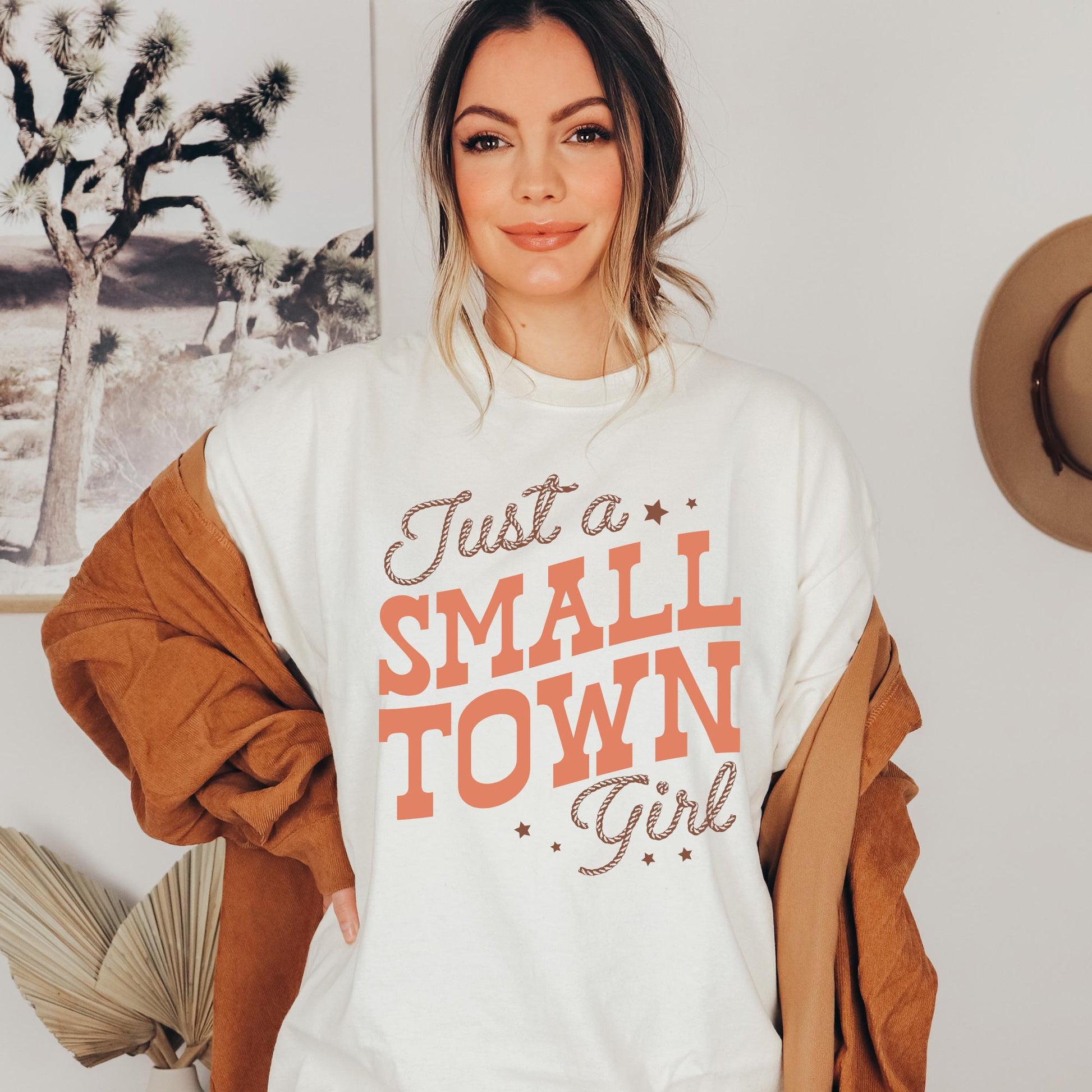 Just a Small Town Girl Shirt Cowgirl Shirt Cowboy Shirt Western Shirt Nashville Shirt Western Graphic Shirt Country Song Shirt