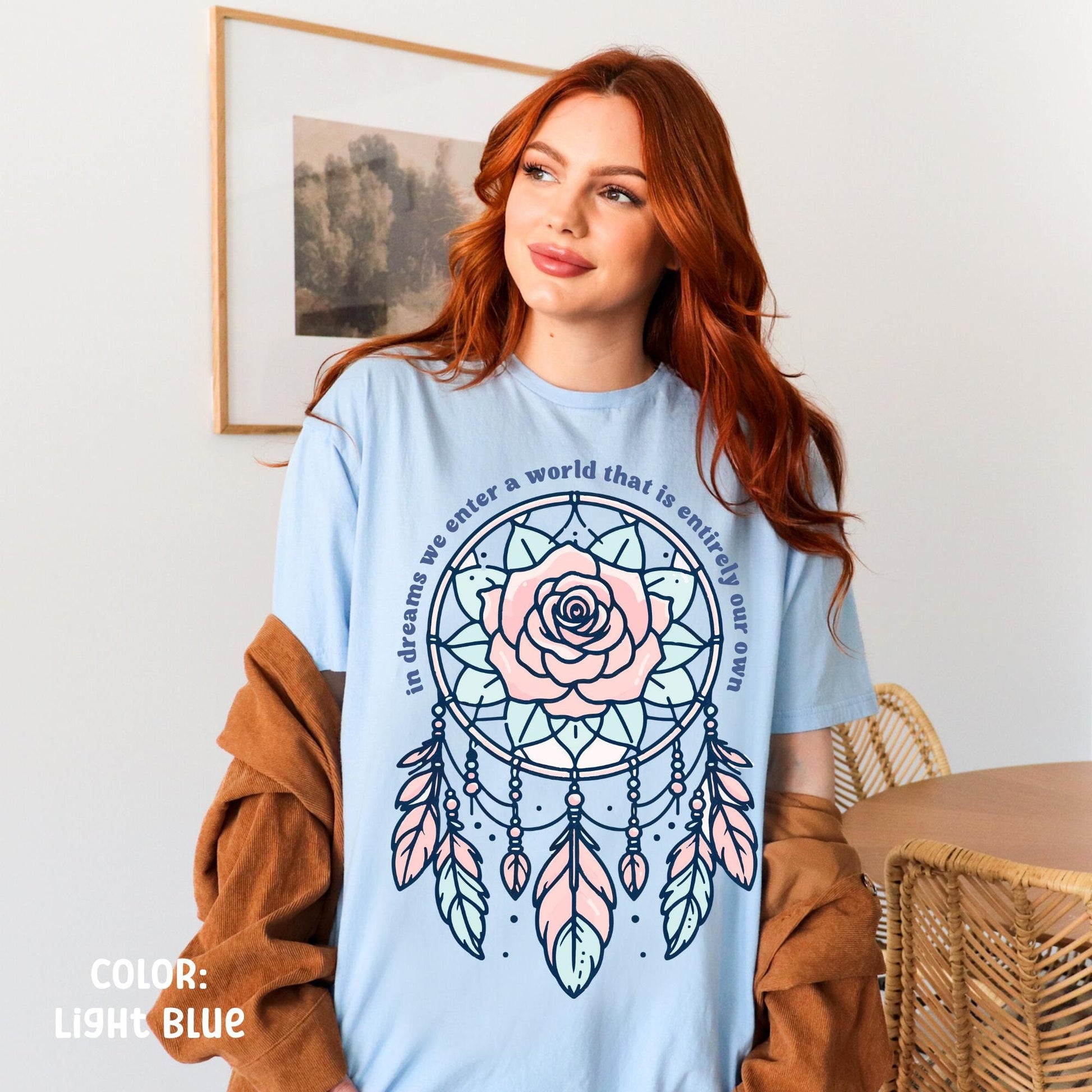 Dream Catcher Shirt | Dreams Graphic Tee Mystical Shirt Floral Dreamcatcher Shirt Spiritual Shirt Manifest Shirt Believe in Your Dreams