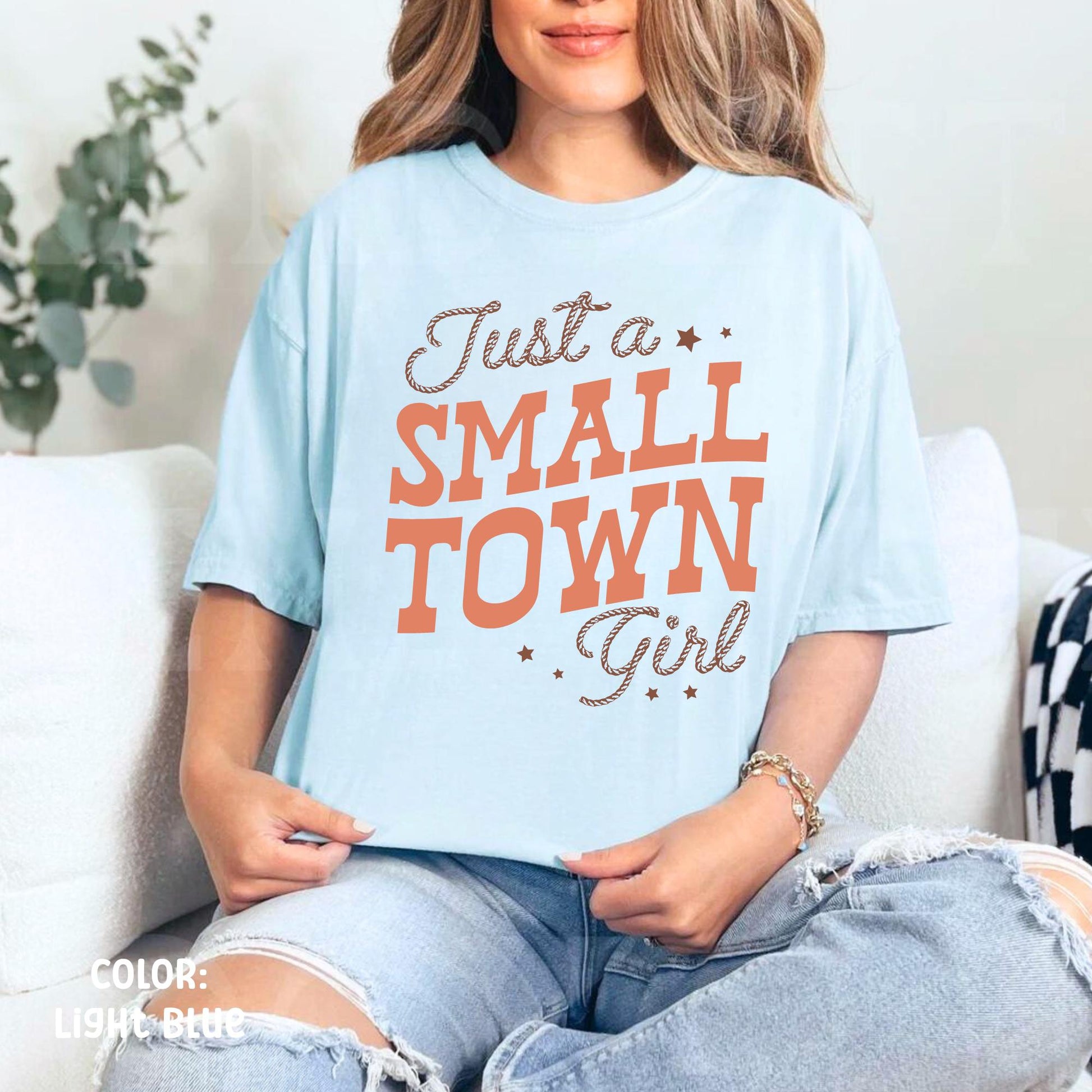 Just a Small Town Girl Shirt | Cowgirl Shirt Cowboy Shirt Western Shirt Nashville Shirt Western Graphic Shirt Country Song Shirt