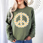 Daisy Peace Sweatshirt Flower Crewneck Preppy Stuff Daisy Shirt Boho Sweatshirt Aesthetic Sweatshirt Cottage Core Wildflower Fairycore Shirt