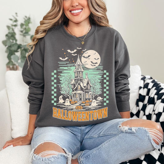 Halloweentown Sweatshirt | Halloween Crewneck Graphic Crewneck Fall sweatshirt Fall crewneck Crewneck Sweatshirt Autumn Cozy Aesthetic