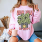 Grow Wild Be Happy Sweatshirt | Plant Crewneck Sweatshirt Monstera Sweatshirt Preppy Crewneck Happy Face Smiley Sweatshirt Happy Crewneck