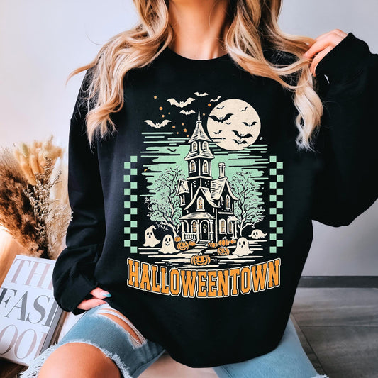 Halloweentown Sweatshirt | Halloween Crewneck Graphic Crewneck Fall sweatshirt Fall crewneck Crewneck Sweatshirt Autumn Cozy Aesthetic