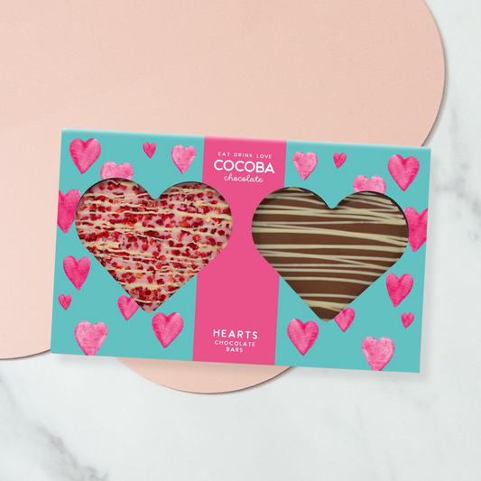 Heart Shaped Gourmet Chocolate Bar Set