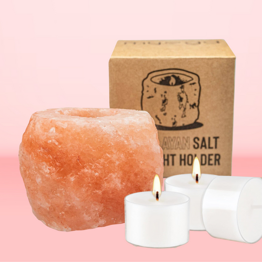 Himalyan Salt Candle Holder & Tea Lights Set