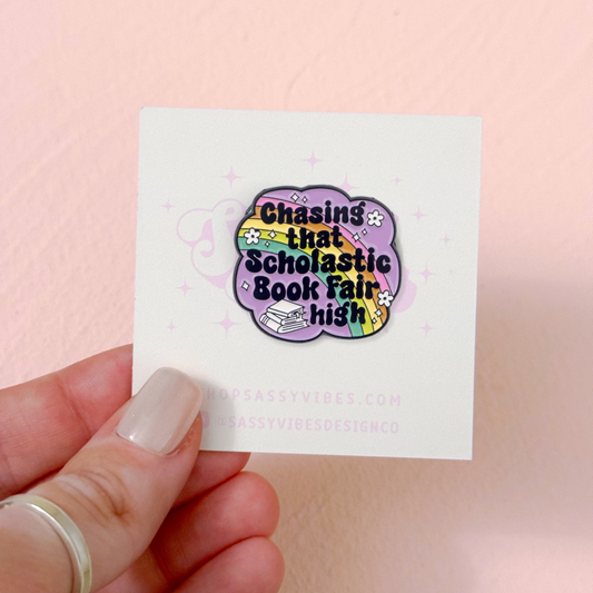 Book Fair Enamel Pin